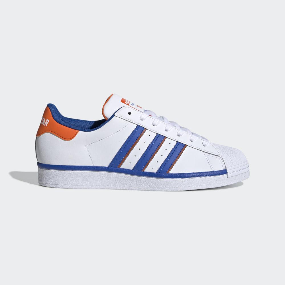 Originals Adidas Superstar Barbati Romania - Albi/Albastri/Portocalii FV2807